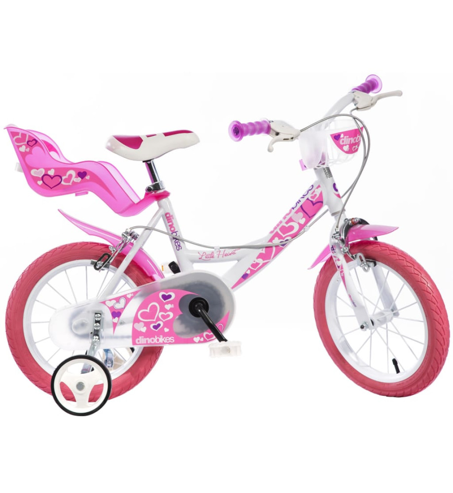 Dino Bikes Vélo pour enfants Little Heart Rose 16" DINO356013