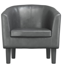 Fauteuil cabriolet gris similicuir