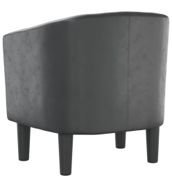 Fauteuil cabriolet gris similicuir