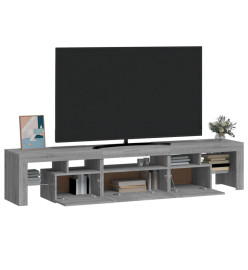 Meuble TV avec lumières LED Sonoma gris 200x36,5x40 cm