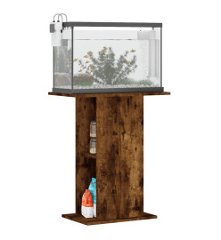 Support d'aquarium chêne fumé 60,5x36x72,5 cm bois d'ingénierie