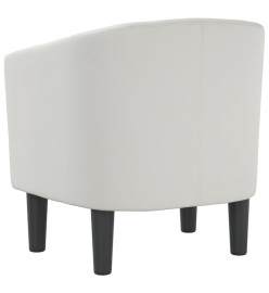 Fauteuil cabriolet blanc similicuir