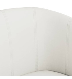 Fauteuil cabriolet blanc similicuir