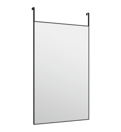 Miroir de porte Noir 50x80 cm Verre et aluminium