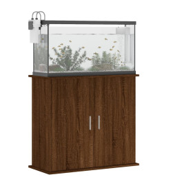 Support pour aquarium chêne marron 81x36x73cm bois d'ingénierie