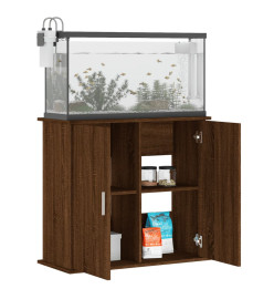 Support pour aquarium chêne marron 81x36x73cm bois d'ingénierie