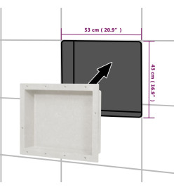 Niche de douche Blanc mat 41x51x10 cm