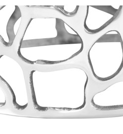 Table basse Aluminium moulé 70 x 30 cm Argenté