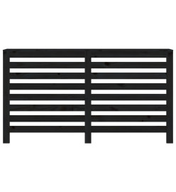 Cache-radiateur Noir 153x19x84 cm Bois massif de pin