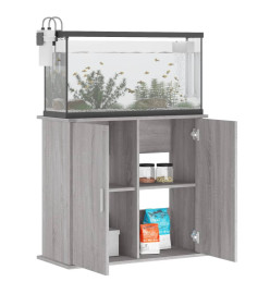 Support pour aquarium sonoma gris 81x36x73 cm bois d'ingénierie