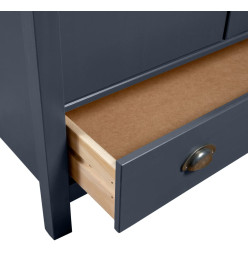 Garde-robe à 3 portes Hill Gris 127x50x170 cm Pin solide