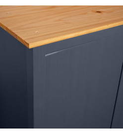 Garde-robe à 3 portes Hill Gris 127x50x170 cm Pin solide
