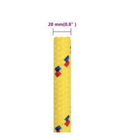 Corde de bateau Jaune 20 mm 50 m Polypropylène