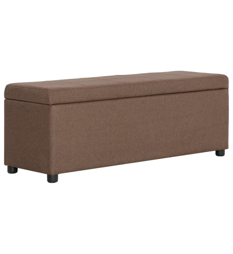 Banc avec compartiment de rangement 116 cm Marron Polyester