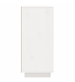 Buffet blanc 110x34x75 cm bois massif de pin