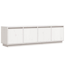 Meuble TV Blanc 156x37x45 cm Bois de pin massif