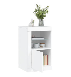 Armoire latérale avec éclairage LED blanc bois d'ingénierie
