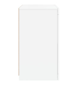 Armoire latérale avec éclairage LED blanc bois d'ingénierie