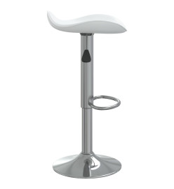 Tabouret de bar Blanc Acier chromé et cuir artificiel