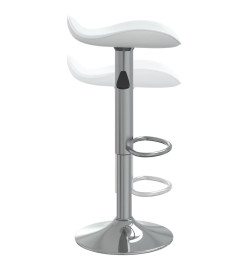 Tabouret de bar Blanc Acier chromé et cuir artificiel