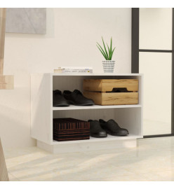 Armoire à chaussures Blanc 60x34x45 cm Bois de pin massif