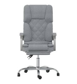 Fauteuil de massage inclinable de bureau Gris clair Tissu