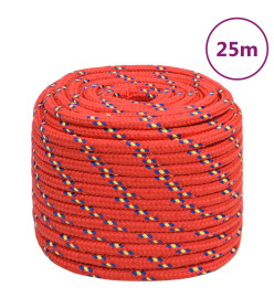 Corde de bateau Rouge 18 mm 25 m Polypropylène