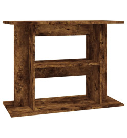 Support pour aquarium chêne fumé 80x35x60 cm bois d'ingénierie