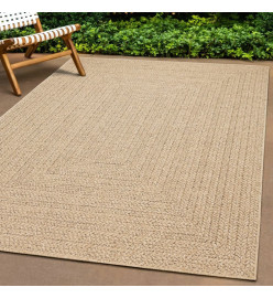 Tapis 140x200 cm aspect jute intérieur et extérieur