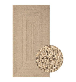 Tapis 80x150 cm aspect jute intérieur et extérieur