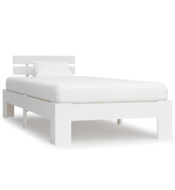 Cadre de lit Blanc Bois de pin massif 100 x 200 cm