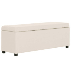 Banc avec compartiment de rangement 116 cm Crème Polyester