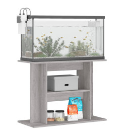 Support pour aquarium gris béton 80x35x60 cm bois d'ingénierie