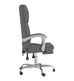 Fauteuil de massage inclinable de bureau Gris foncé Tissu