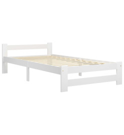 Cadre de lit Blanc Bois de pin massif 100x200 cm