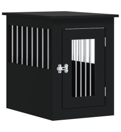 Meuble de cage pour chiens noir 45x62x59 cm bois d'ingénierie