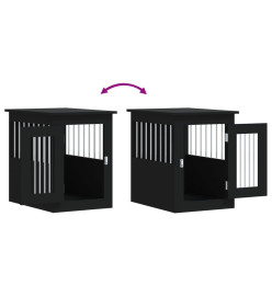 Meuble de cage pour chiens noir 45x62x59 cm bois d'ingénierie