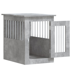 Meuble de cage pour chiens gris béton 45x62x59 cm