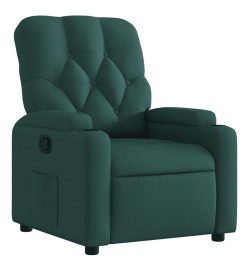 Fauteuil inclinable Vert foncé Tissu