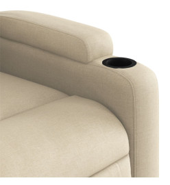 Fauteuil inclinable Crème Tissu