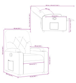 Fauteuil inclinable Crème Tissu