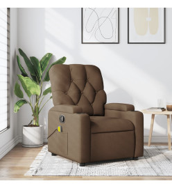 Fauteuil de massage inclinable Marron Tissu