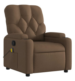 Fauteuil de massage inclinable Marron Tissu