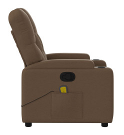 Fauteuil de massage inclinable Marron Tissu