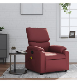 Fauteuil de massage inclinable Rouge bordeaux Similicuir