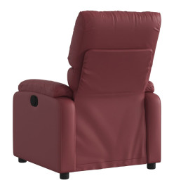 Fauteuil de massage inclinable Rouge bordeaux Similicuir