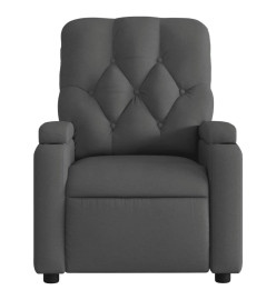 Fauteuil de massage inclinable Gris foncé Tissu