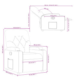 Fauteuil inclinable Marron foncé Tissu