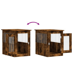 Meuble de cage pour chiens chêne fumé 45x62x59 cm