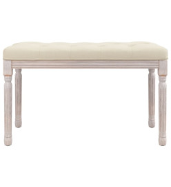 Banc beige 80x40x49 cm lin